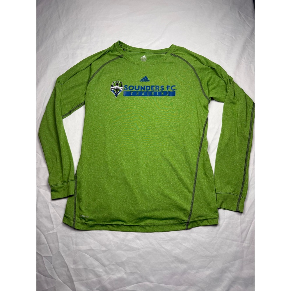 Adidas Seattle‎ Sounders FC Training Shirt Mens XL Green Long Sleeve Climalite